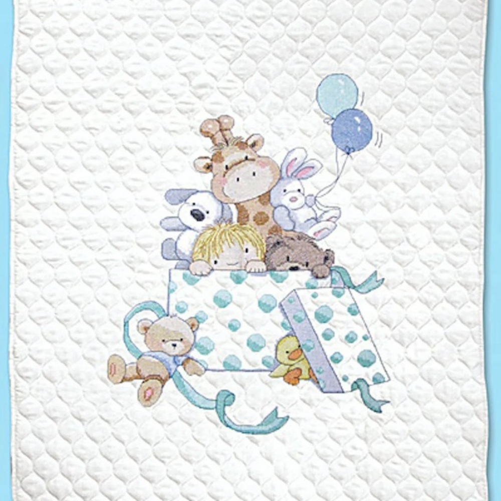 Janine needlecraft soft to touch toy box quilt